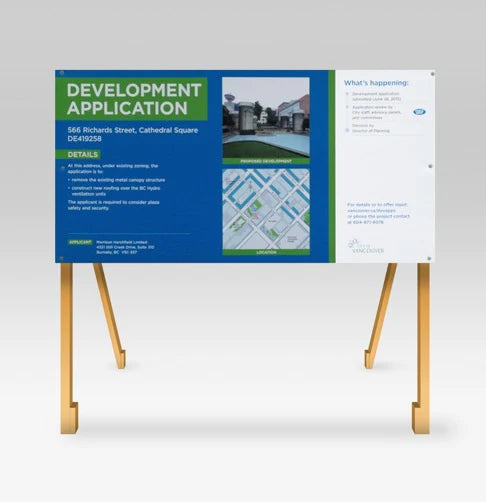 property development commercial real estate sign coroplast 4x8