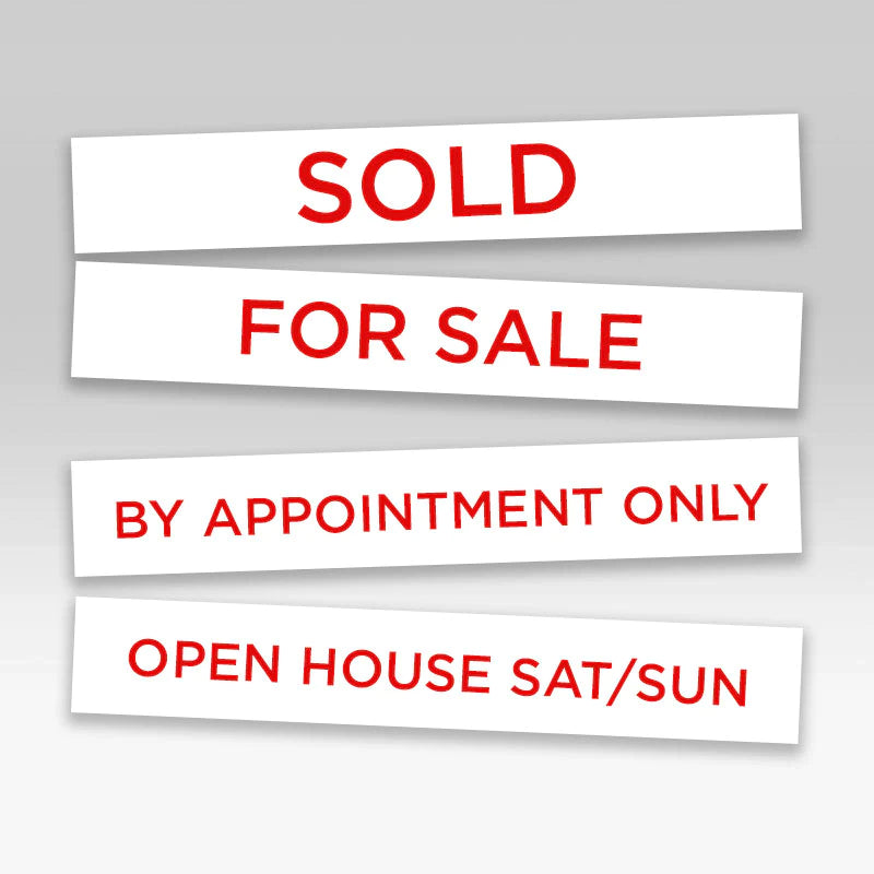 Real Estate sign riders coroplast