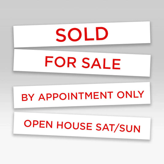 Real Estate sign riders coroplast