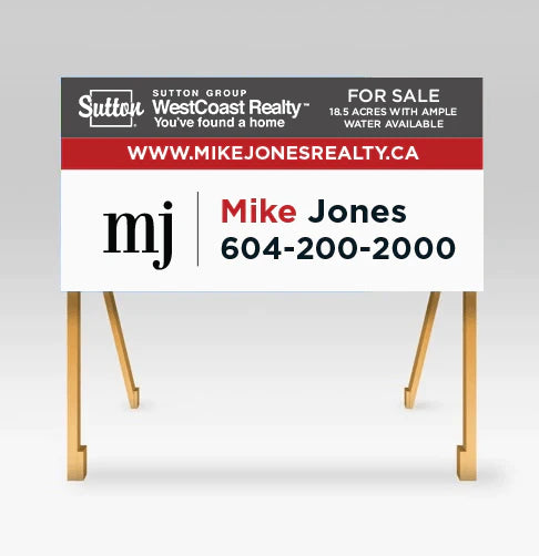 Sutton group Large residential real estate For Sale sign Print on 4mm Coroplast 4' x 8' 48" x 96"