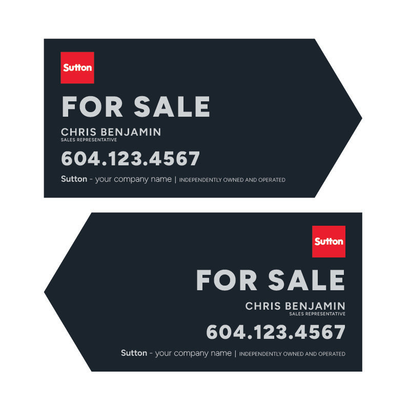 Directional Signs - Dark Grey For Sale