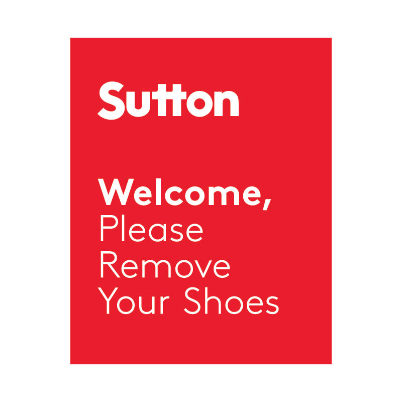 Remover Shoes Sign - Red