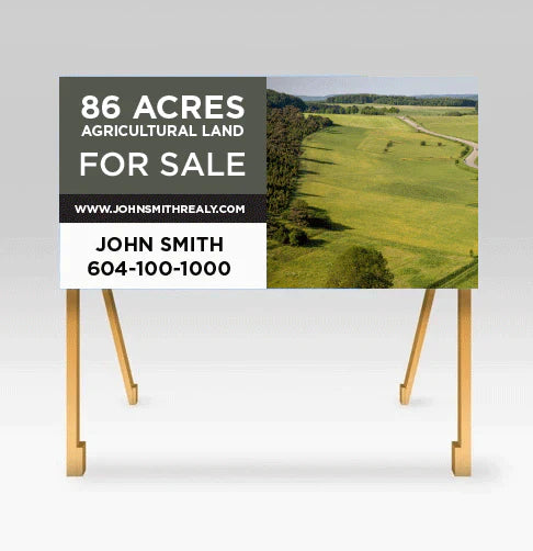 agricultural land for sale commercial real estate sign coroplast 4x8