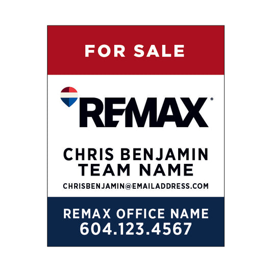 For Sale Signs Vertical - Red White Blue