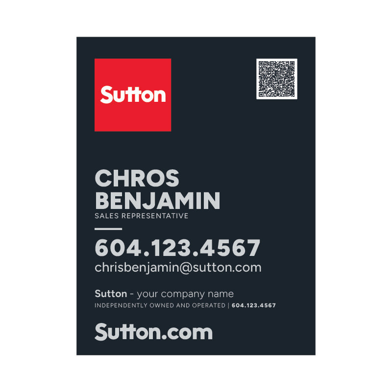 Lawn Signs Vertical - Dark Grey